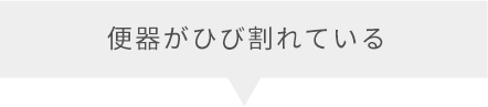 便器がひび割れている